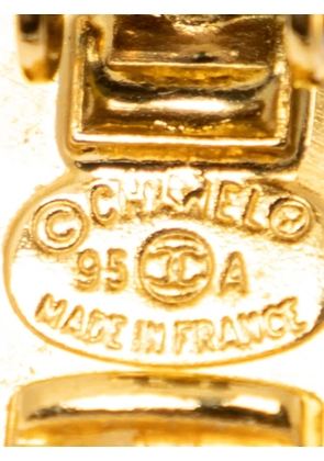 CHANEL Pre-Owned 1995 CC turn-lock clip-on earrings - Gold