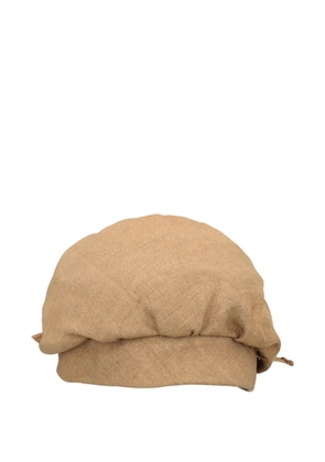 Vintage bow-detail turban hat - Neutrals