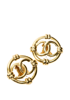 CHANEL Pre-Owned Interlocking CC earrings - Gold