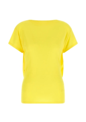 Jacquemus The Mistral draped cut-out T-shirt - Yellow