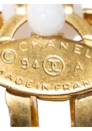 CHANEL Pre-Owned Interlocking CC earrings - Gold