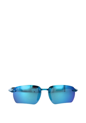 Maui Jim Breakwall rimless rectangle-frame sunglasses - Blue