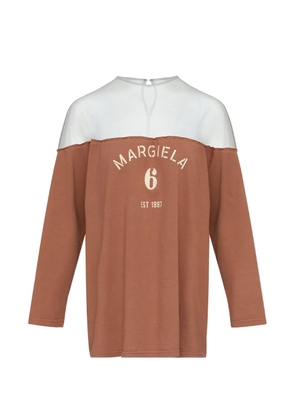 MM6 Maison Margiela printed T-shirt - Brown