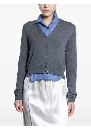 Prada fine-knit wool cardigan - Grey