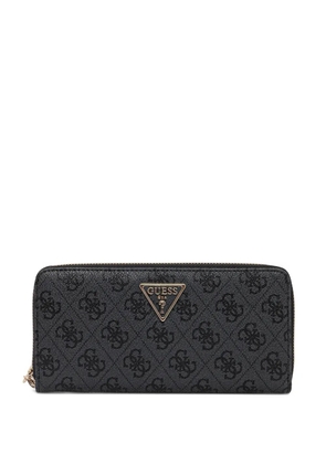 GUESS USA Laurel 4G logo-print zip-around maxi wallet - Grey