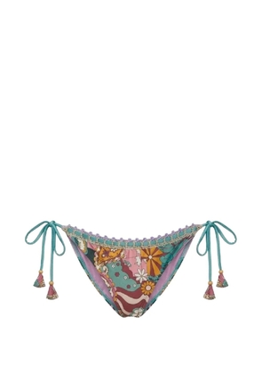 Del Maar Kasli floral-print bikini bottoms - Green