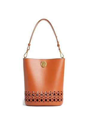 Coccinelle medium Nikla laser-cut leather shoulder bag - Orange