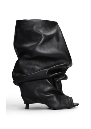 Gisel Moire 90mm Camy peep-toe ankle boots - Black