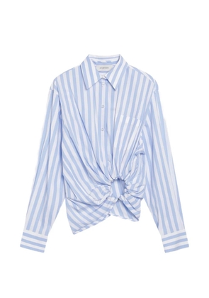 Sportmax striped twist-detail shirt - Blue