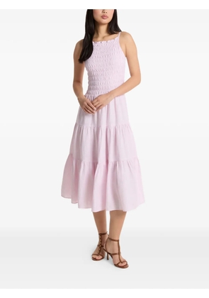 Michael Kors smocked tiered dress - Pink