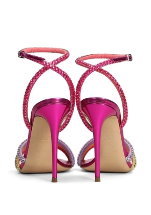 Casadei 140 Andromeda crystal-embellished heeled sandals - Pink