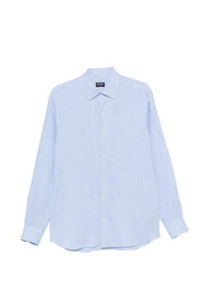 Zegna long-sleeve button-down shirt - Blue