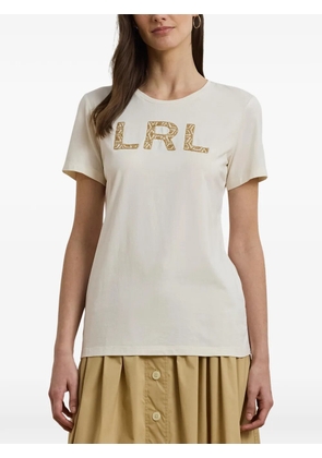 Lauren Ralph Lauren LRL logo-embroidered T-shirt - Neutrals