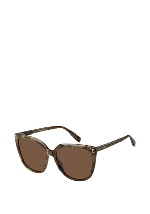 Marc Jacobs Eyewear marbled cat-eye sunglasses - Brown