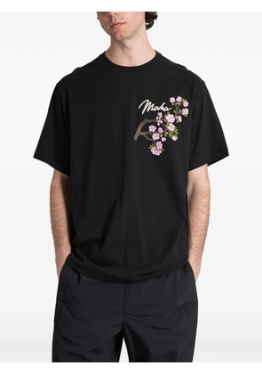 Maharishi floral-embroidered t-shirt - Black