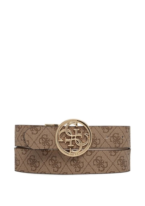 GUESS USA logo-plaque reversible belt - Neutrals