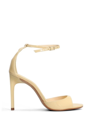 Schutz 100mm Scarlett patent-finish heeled sandals - Neutrals