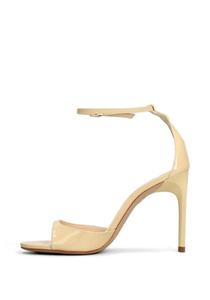 Schutz 100mm Scarlett patent-finish heeled sandals - Neutrals