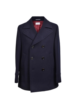 Brunello Cucinelli double-breasted peacoat - Blue
