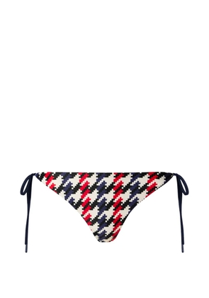 Perfect Moment houndstooth side-tie bikini bottoms - White