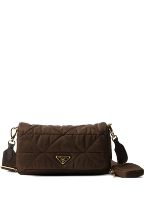 Prada padded Re-Nylon shoulder bag - Brown