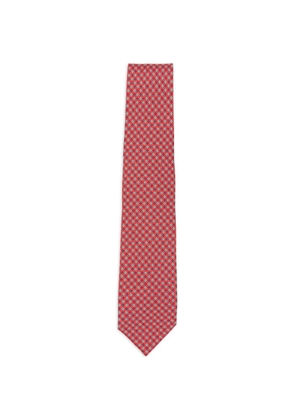 Barba floral-pattern tie - Red