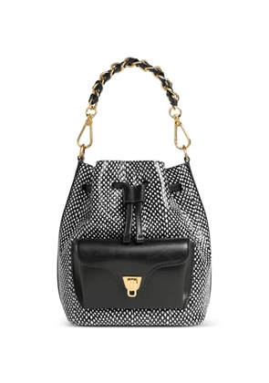 Coccinelle snake-print leather bucket bag - Black