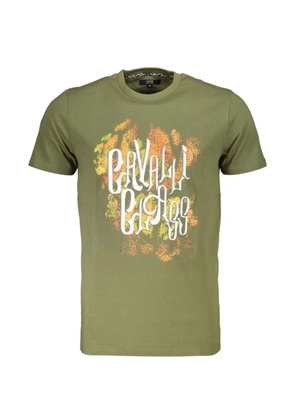 Cavalli Class logo-graphic cotton T-shirt - Green