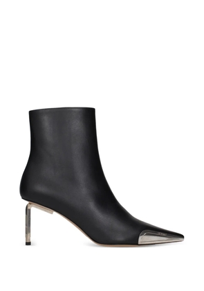 Off-White metal-cap stiletto ankle boots - Black
