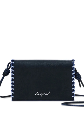 Desigual whipstitch-detail crossbody wallet - Blue