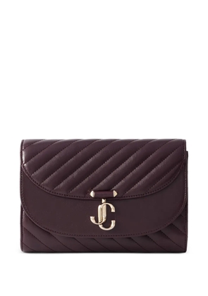 Jimmy Choo quilted leather clutch bag - Purple