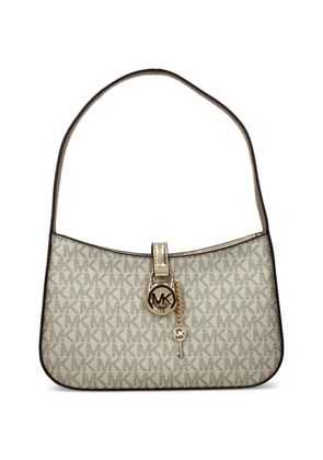 Michael Kors monogram-pattern padlock-detail tote bag - Neutrals