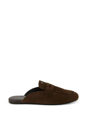 Prada penny-slot suede mules - Brown