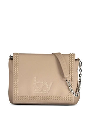 byblos embellished logo-detail shoulder bag - Neutrals
