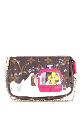 Louis Vuitton Pre-Owned Pochette Accessoires Limited Edition Vivienne Xmas Monogram Canvas Mini clutch bag - Brown