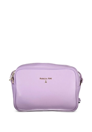 Patrizia Pepe grained leather crossbody bag - Purple