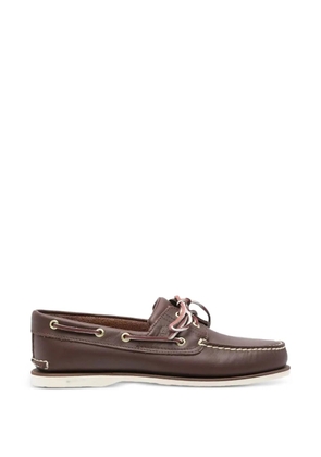 Timberland lace-up leather boat shoes - Brown