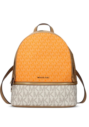 Michael Kors monogram colour-block backpack - Orange