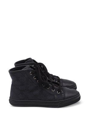 Gucci Pre-Owned GG Monogram high-top sneakers - Black