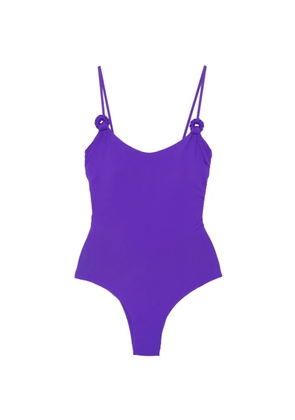 Fisico ring-detail swimsuit - Purple