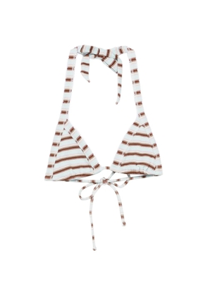 Frankies Bikinis Taite Thermal striped bikini top - Blue