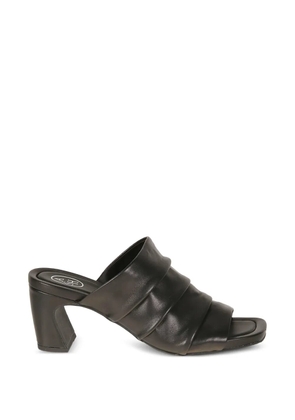 Ash ruched leather mules - Black