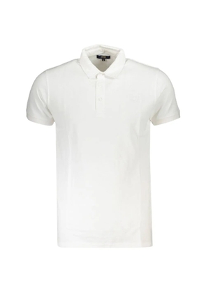 Cavalli Class embroidered-logo short-sleeved polo shirt - White