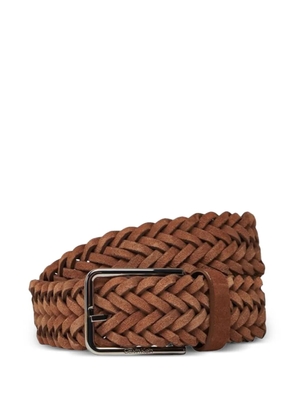 Calvin Klein braided leather belt - Brown