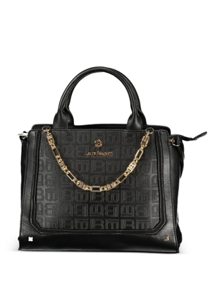 Laura Biagiotti monogram-pattern chain-detail tote bag - Black