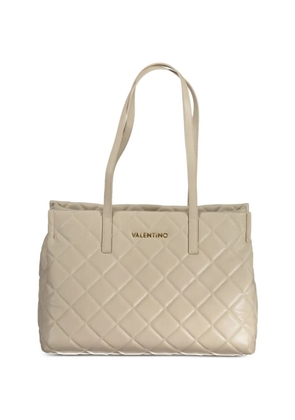MARIO VALENTINO Carina quilted diamond-pattern tote bag - Neutrals