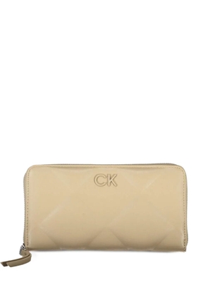 Calvin Klein quilted zip-around wallet - Neutrals