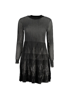 Desigual striped-pattern knitted dress - Black