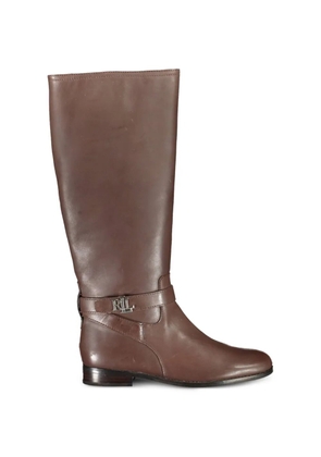Lauren Ralph Lauren Karina logo-buckle boots - Brown