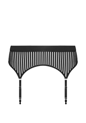 Maison Close striped garter belt - Black